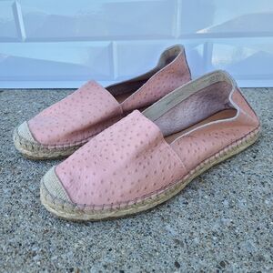 Selected Femme x Anthro MARLEY Heavenly Pink Ostrich Espadrille 40